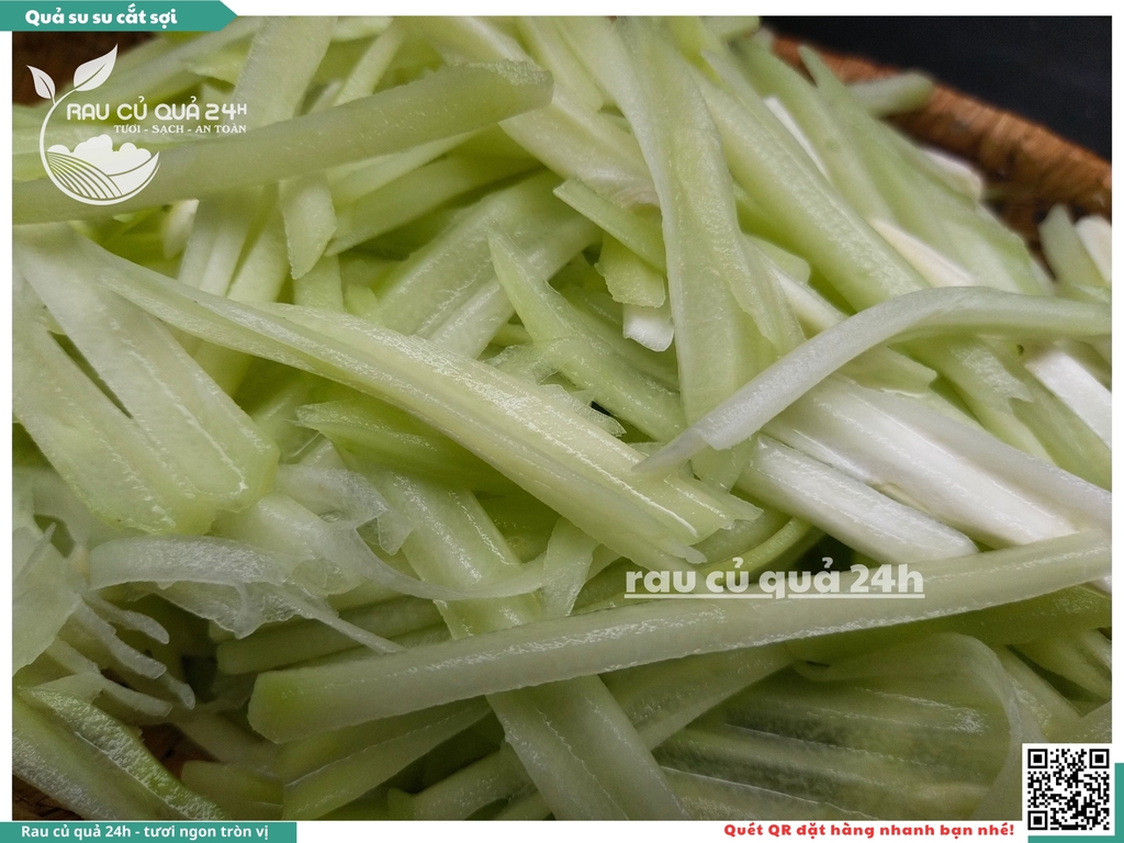 Quả su su cắt sơi khoảng 350 - 550g