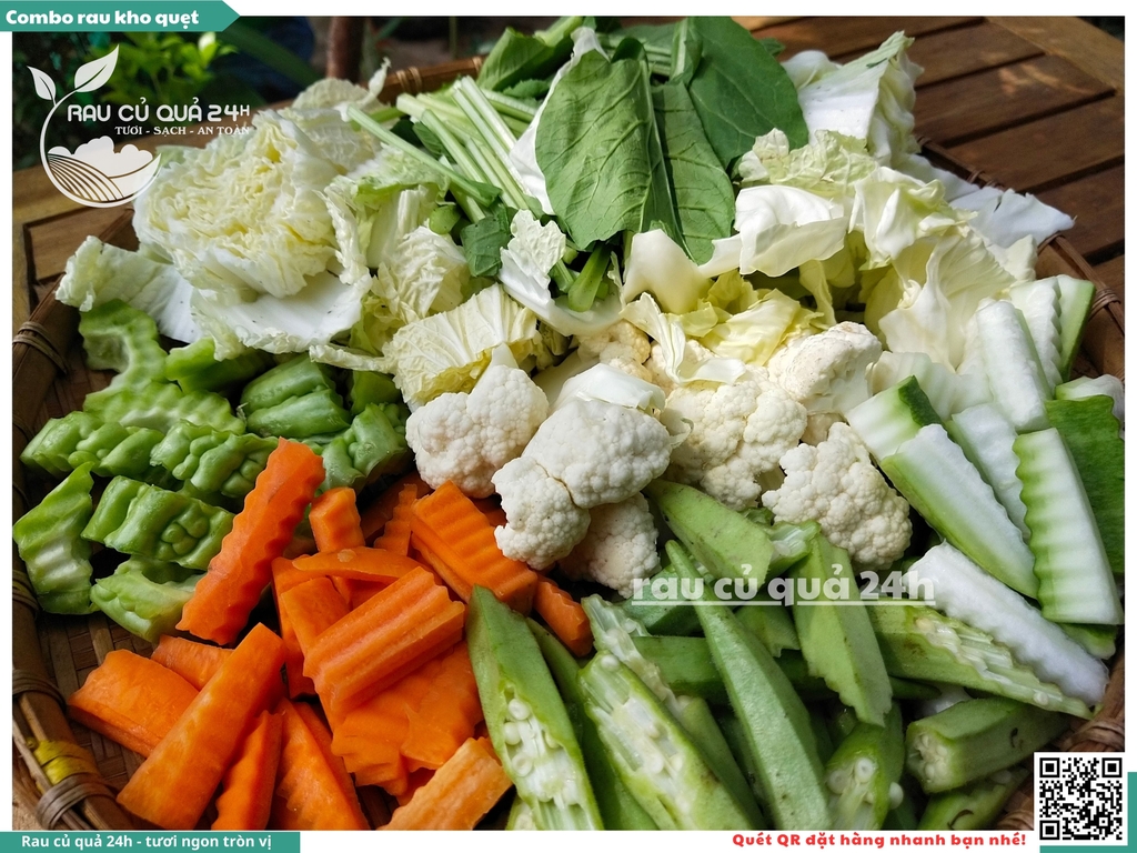 Combo rau kho quẹt khoảng 350 - 500g