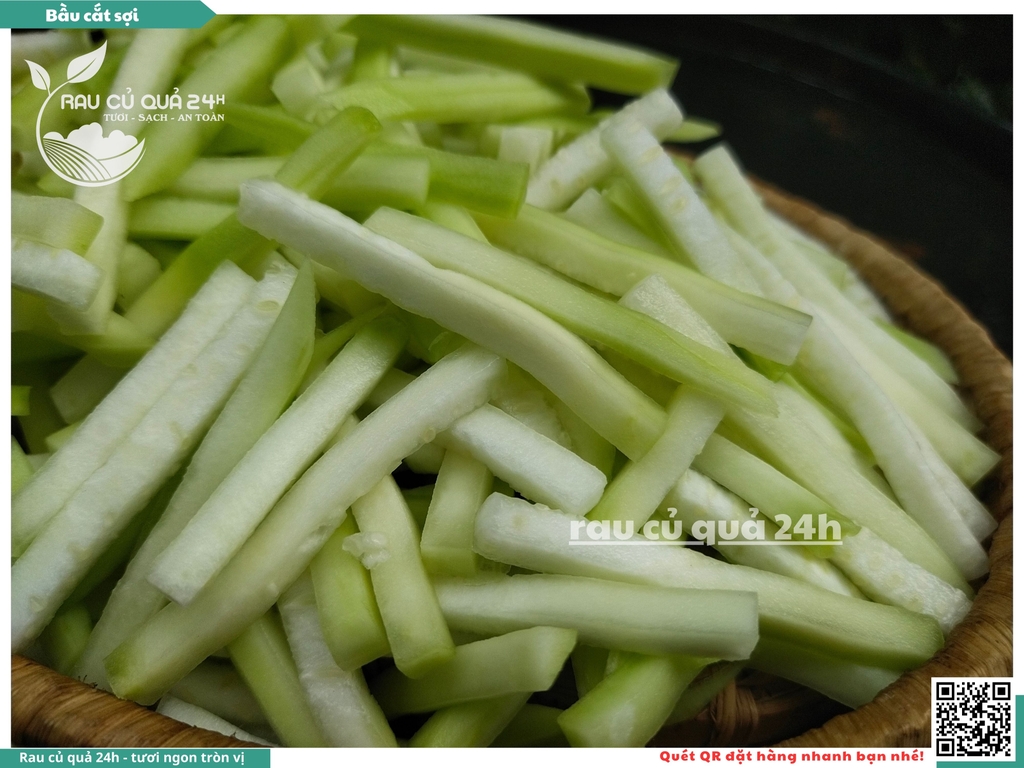 Quả bầu cắt sợi khoảng 400 - 600g
