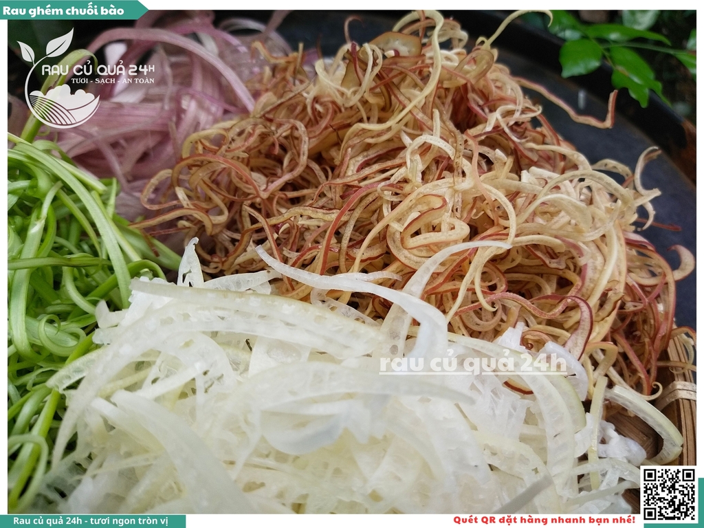 Combo rau ghém chuối bào