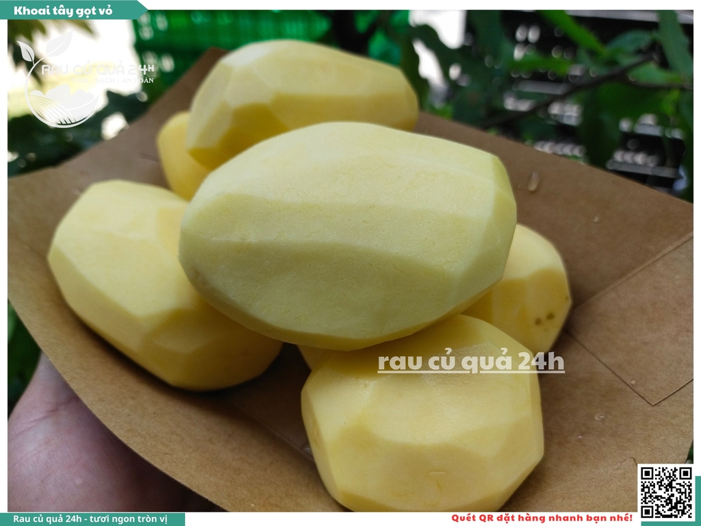 Khoai tây sơ chế khoảng 350 - 550g