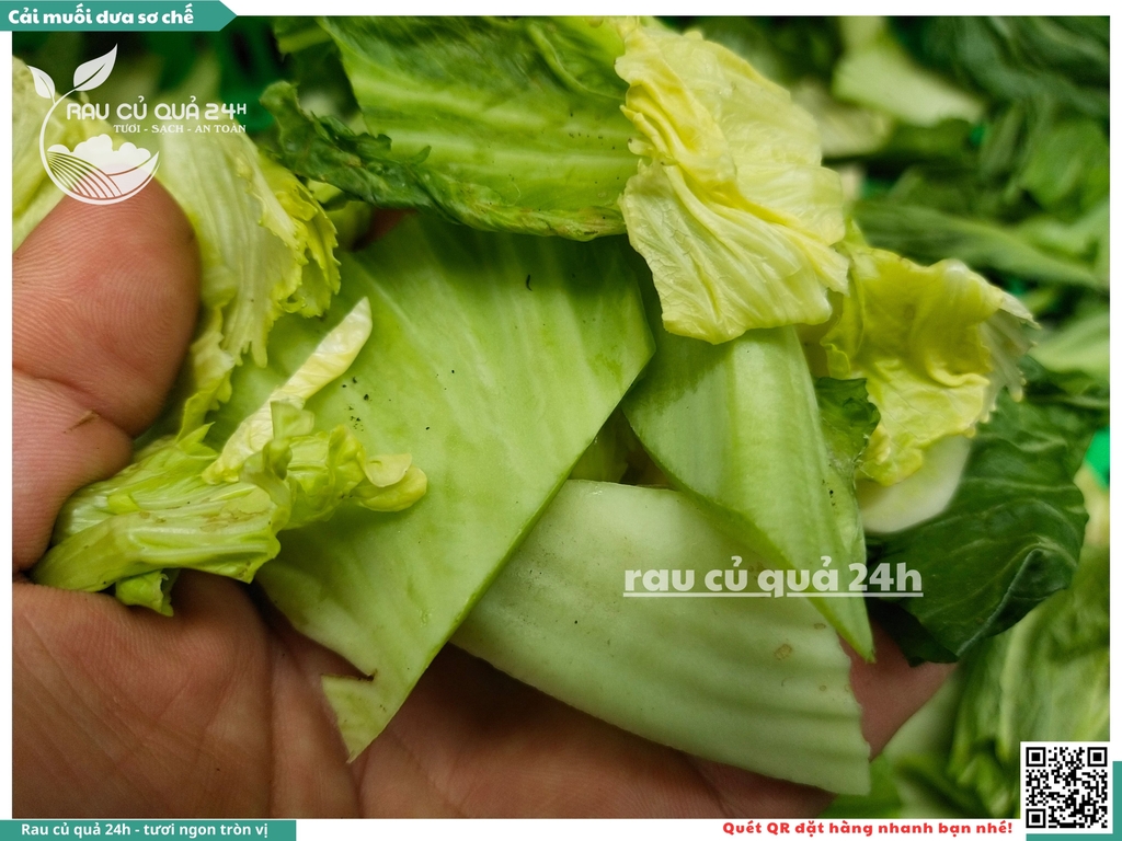 Cải muối dưa sơ chế khoảng 500g