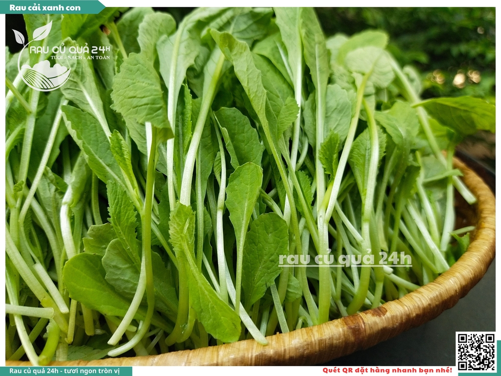 Rau cải xanh con khoảng 300g