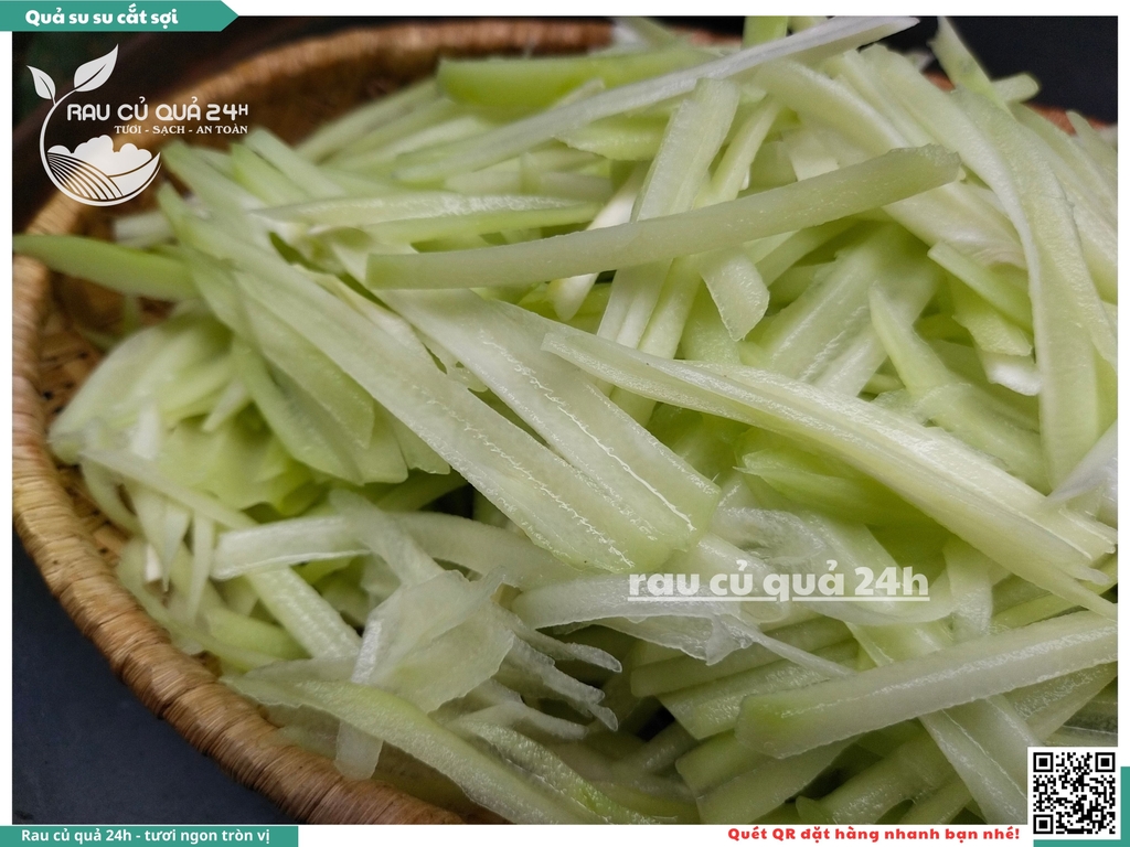 Quả su su cắt sơi khoảng 350 - 550g