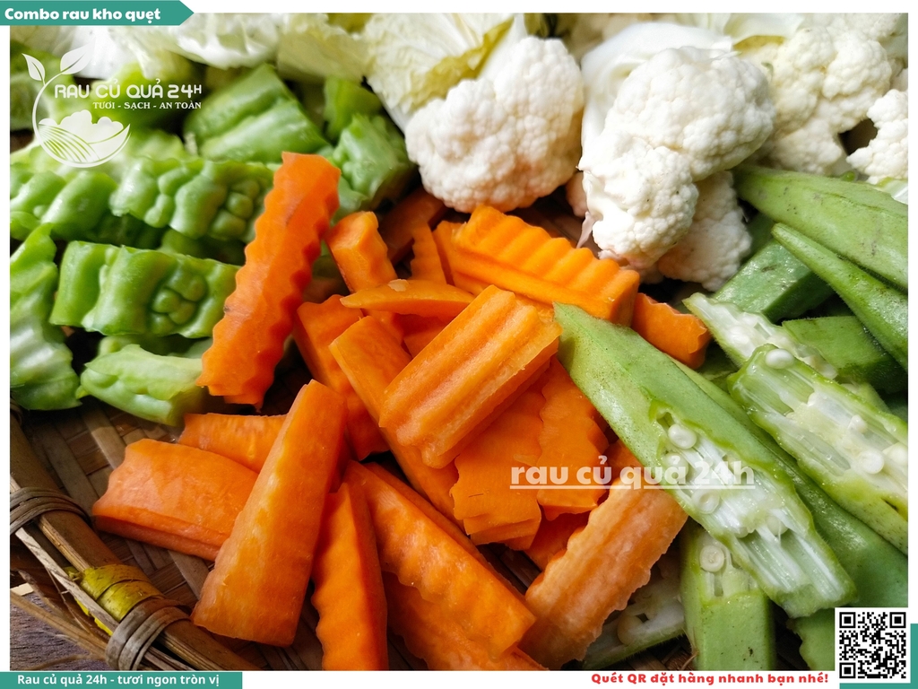 Combo rau kho quẹt khoảng 350 - 500g