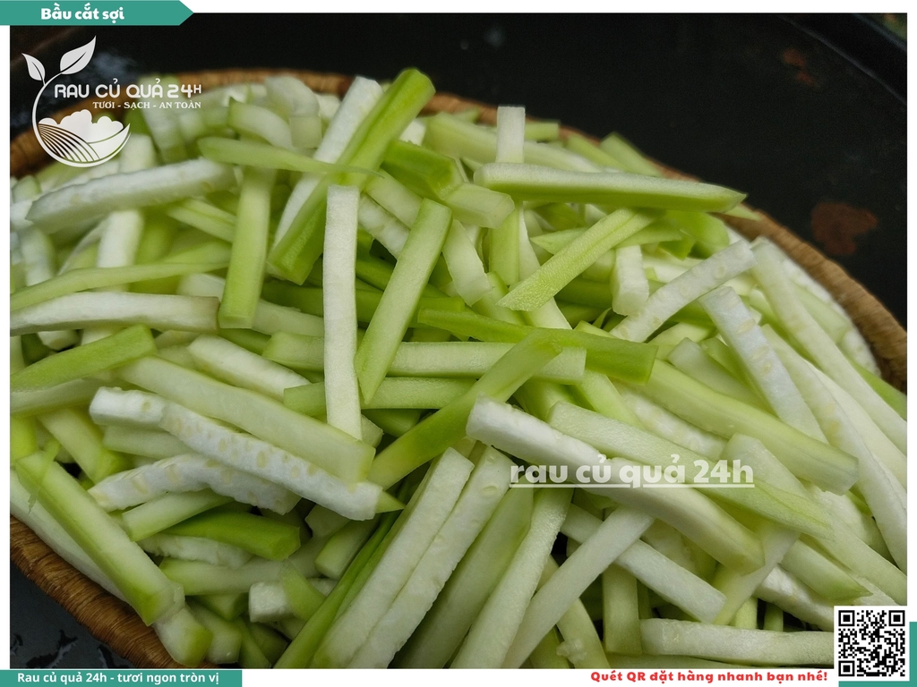 Quả bầu cắt sợi khoảng 400 - 600g