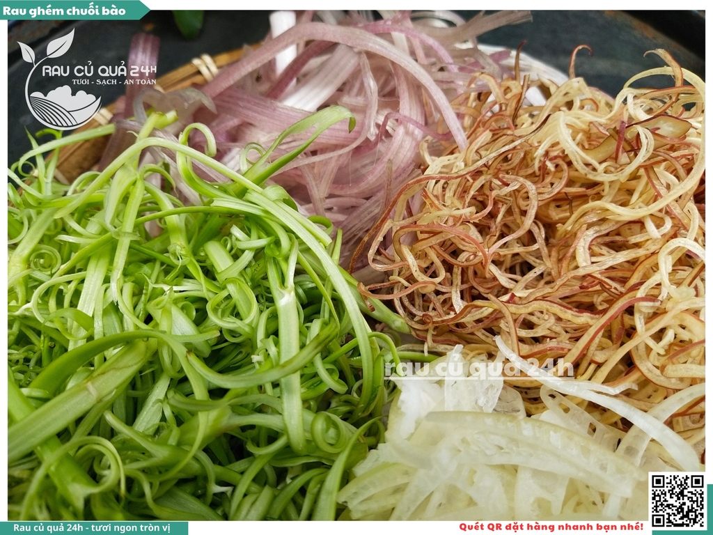 Combo rau ghém chuối bào