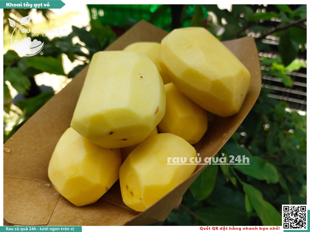 Khoai tây sơ chế khoảng 350 - 550g