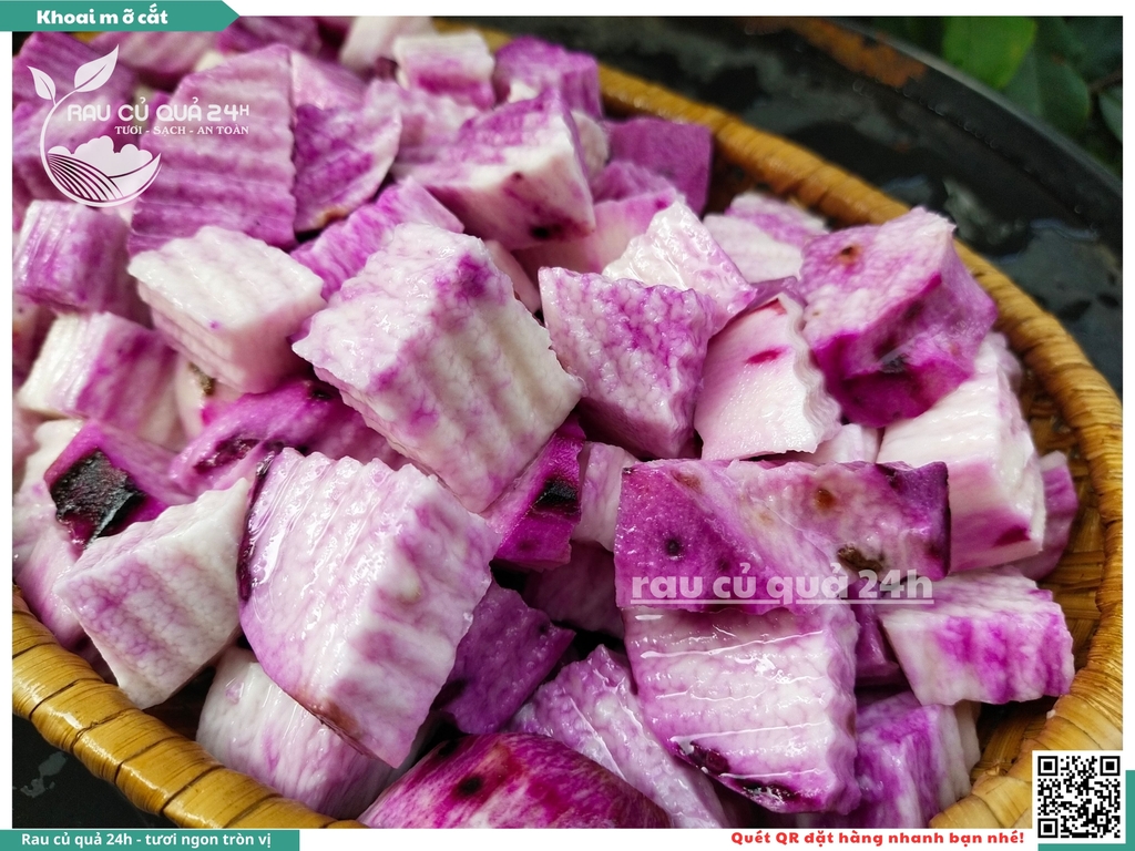 Khoai mỡ cắt khoảng 300 - 500g