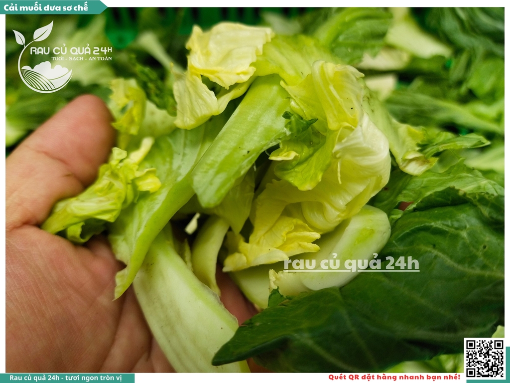 Cải muối dưa sơ chế khoảng 500g