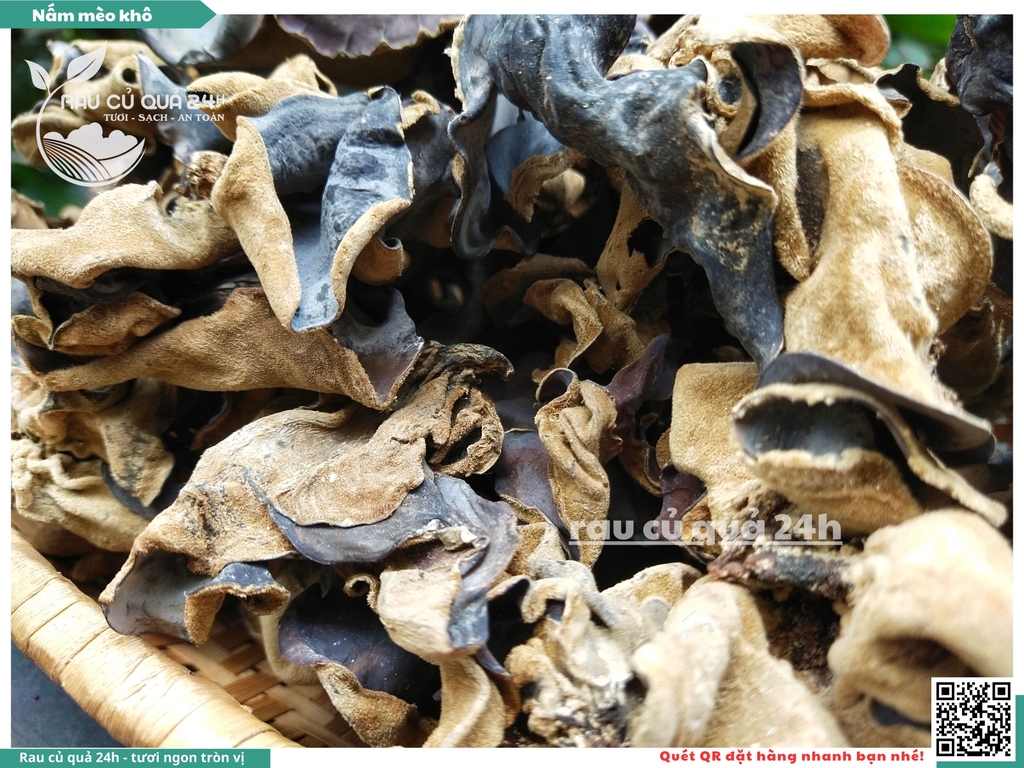 Nấm mộc nhĩ (Nấm mèo khô) khoảng 45g