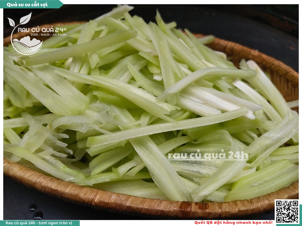 Quả su su cắt sơi khoảng 350 - 550g