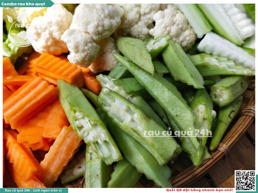 Combo rau kho quẹt khoảng 350 - 500g
