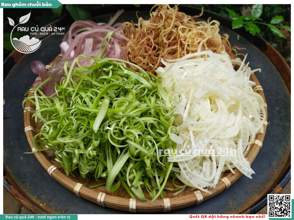 Combo rau ghém chuối bào