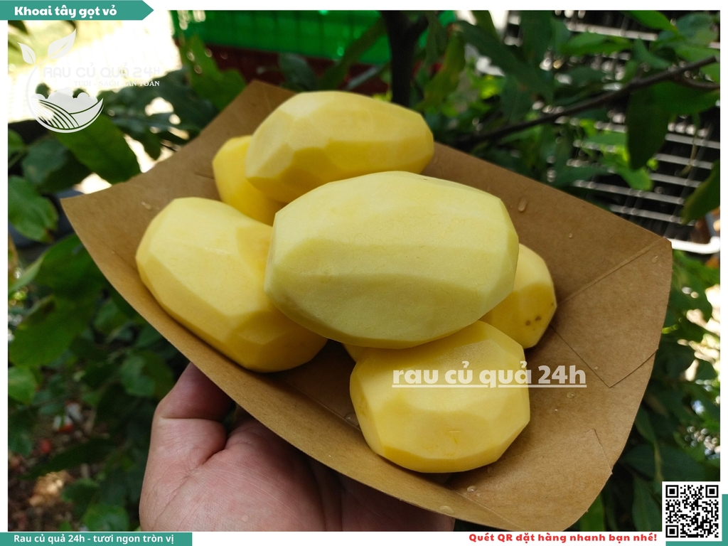 Khoai tây sơ chế khoảng 350 - 550g
