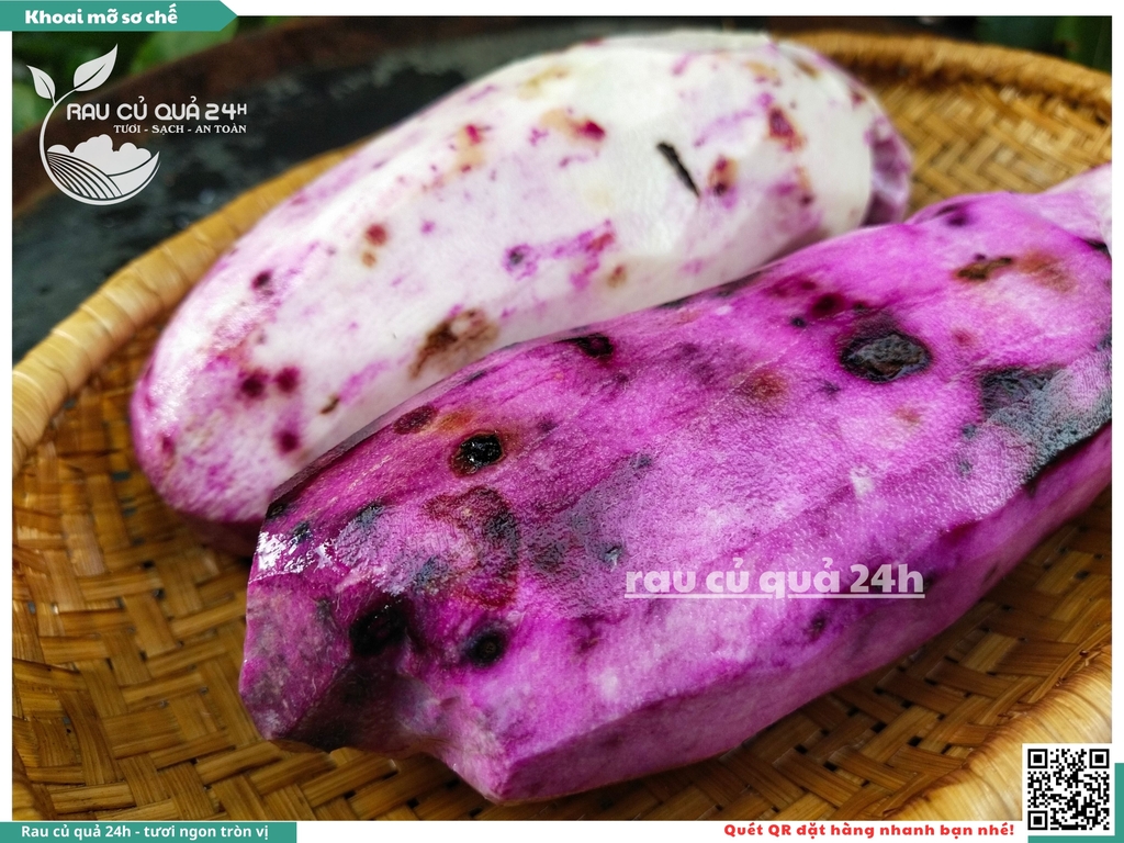 Khoai mỡ sơ chế khoảng 300 - 500g