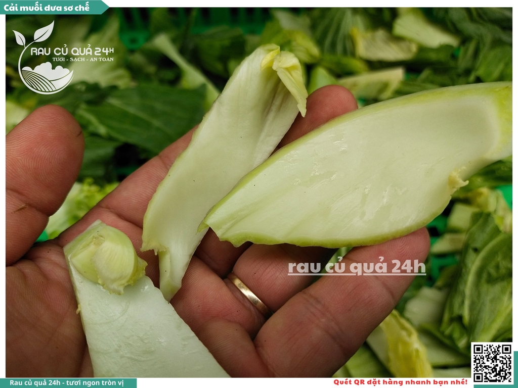 Cải muối dưa sơ chế khoảng 500g
