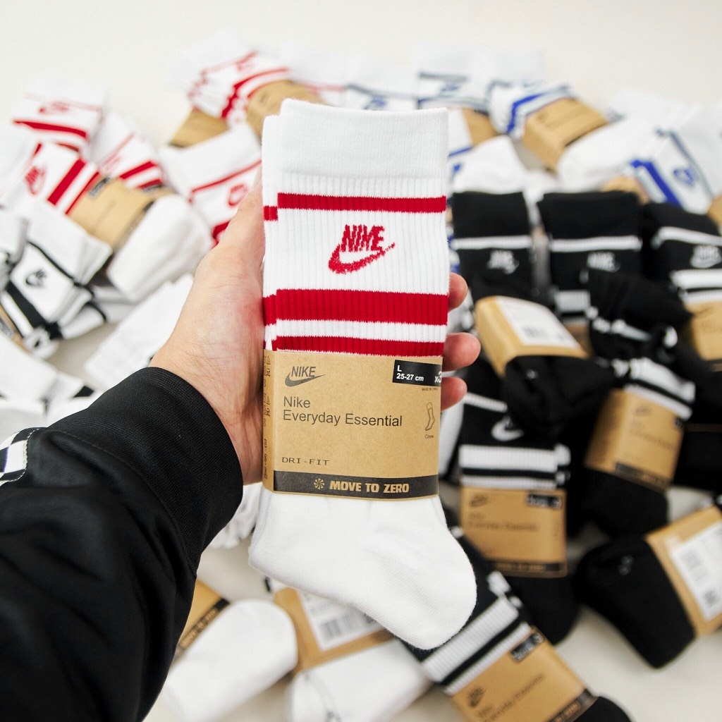 nike socks white red