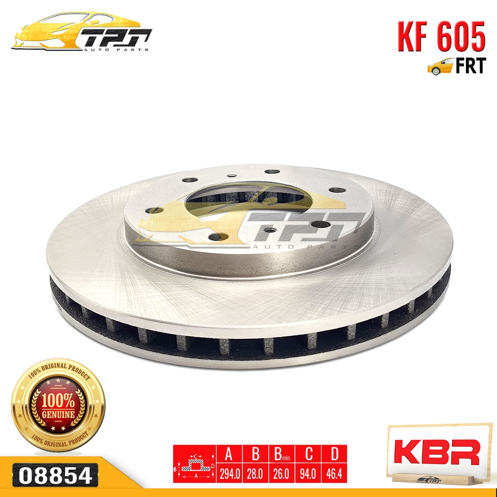 KF605 Đĩa Thắng Trước Mitsubishi ZINGER TRITON 05- [294.0 mm] KBR - Taiwan