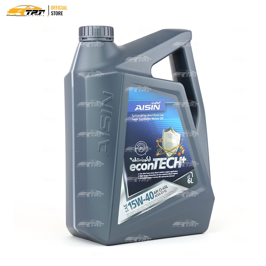 15W-40 CI4/SL Nhớt Động Cơ Semi Synthetic ECSI1546PN [6 Lít] AISIN - Japan
