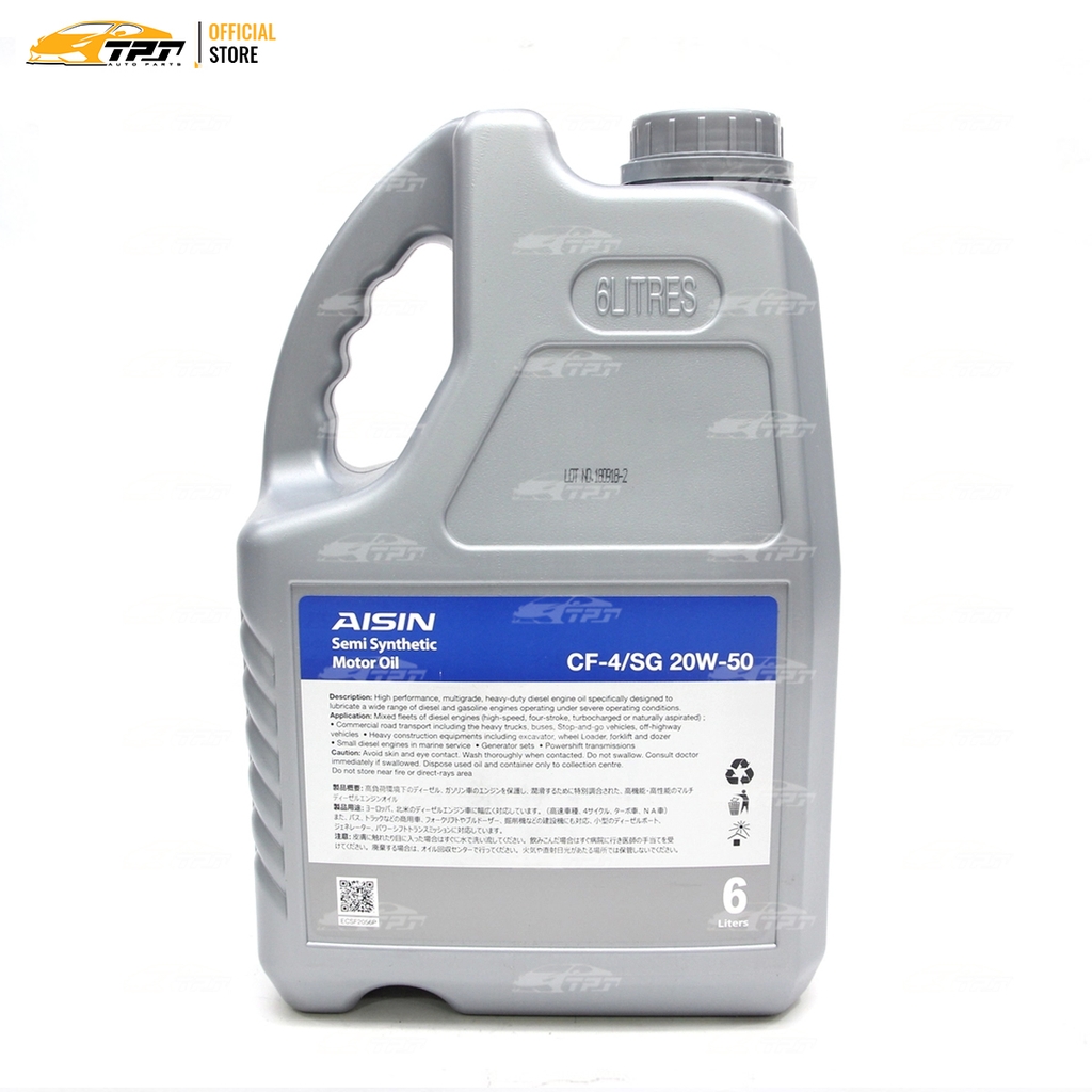 20W-50 CF4/SG Nhớt Động Cơ Semi Synthetic ECSF2056P [6 Lít] AISIN - Japan