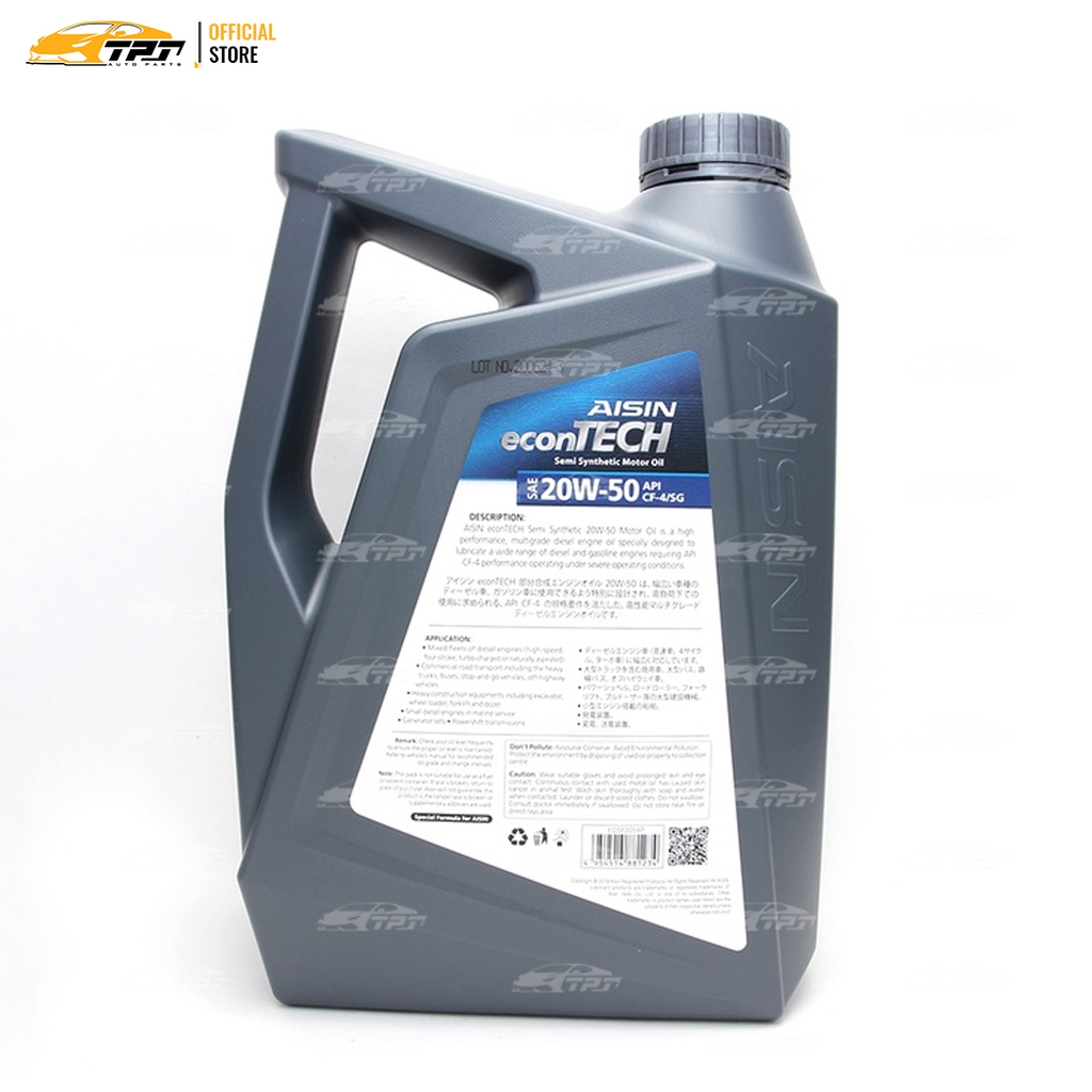 20W-50 CF4/SG Nhớt Động Cơ Semi Synthetic ECSF2054PN [4 Lít] AISIN - Japan