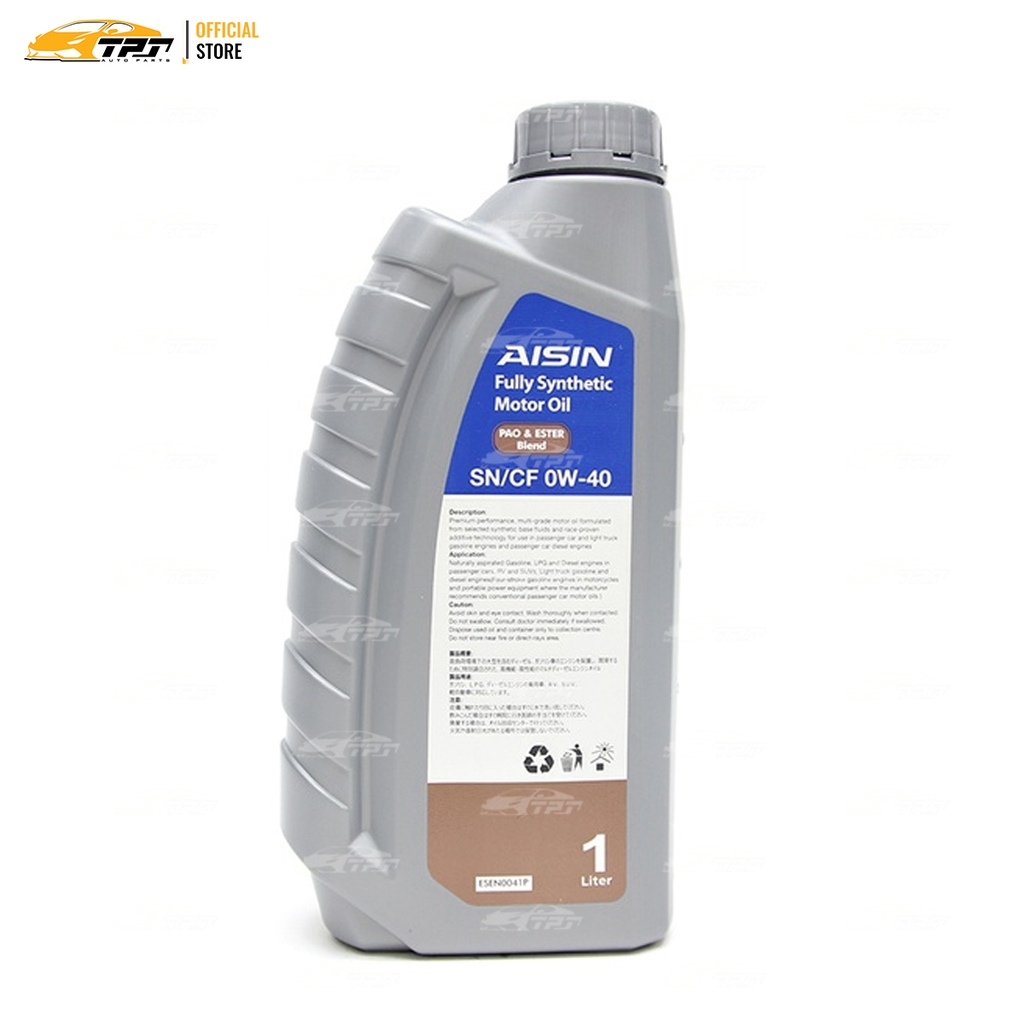 0W-40 SN/CF Nhớt Động Cơ Pao & Ester Blend Fully ESEN0041P [1 Lít] AISIN - Japan