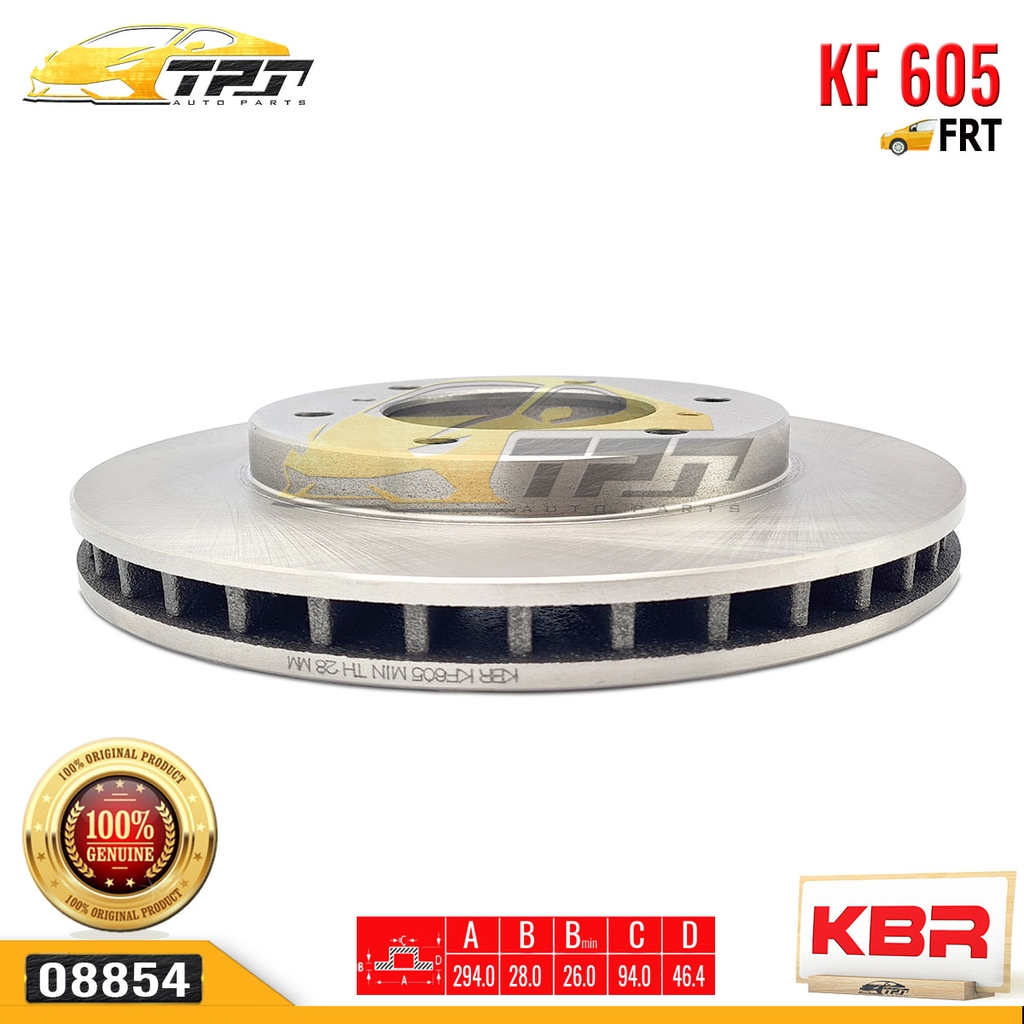 KF605 Đĩa Thắng Trước Mitsubishi ZINGER TRITON 05- [294.0 mm] KBR - Taiwan