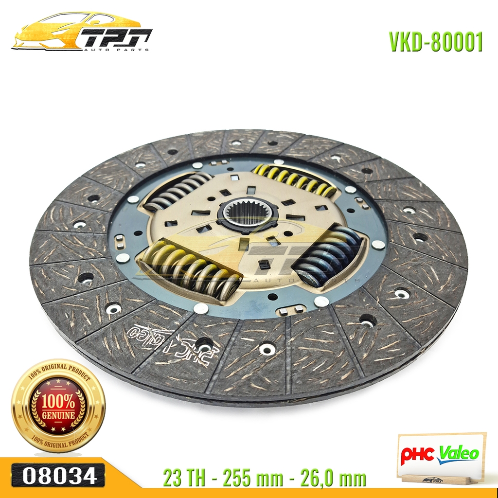 Bộ Kits Lá Côn - Mâm Ép Hyundai GRAND STAREX - PORTER 2 MAY DIEN - Kia BONGO 3 255 mm [VKD-80001] VALEO - Korea