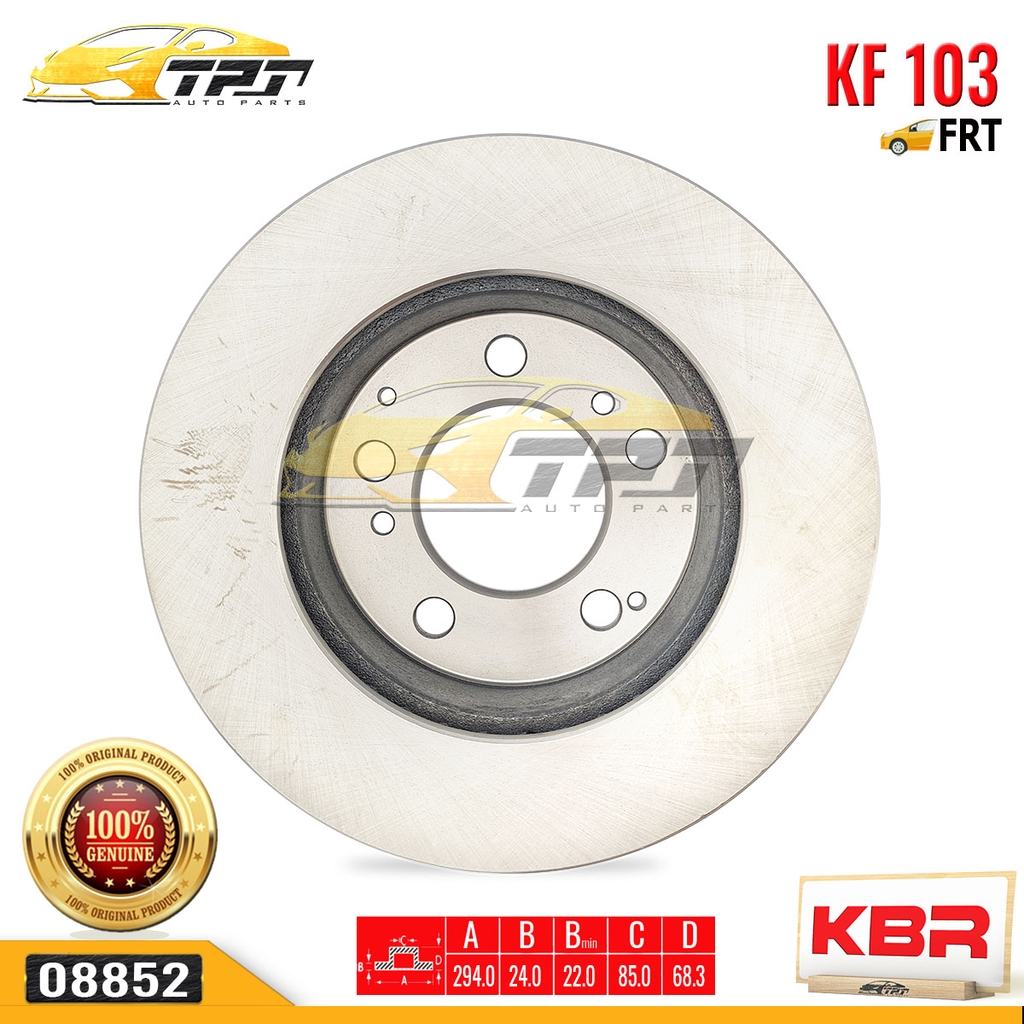 KF103 Đĩa Thắng TrướcMercedes MB100 - MB140 [294.0 mm] KBR - Taiwan