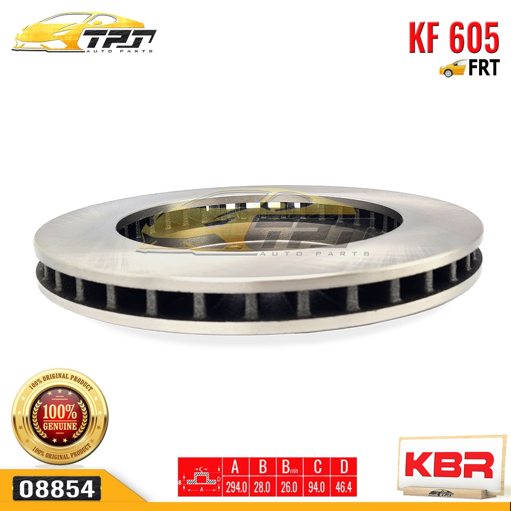 KF605 Đĩa Thắng Trước Mitsubishi ZINGER TRITON 05- [294.0 mm] KBR - Taiwan