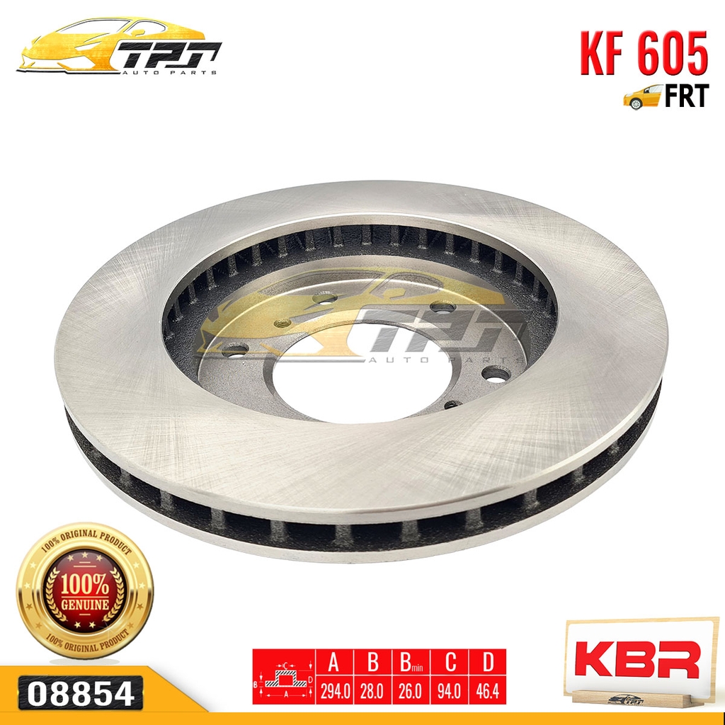 KF605 Đĩa Thắng Trước Mitsubishi ZINGER TRITON 05- [294.0 mm] KBR - Taiwan