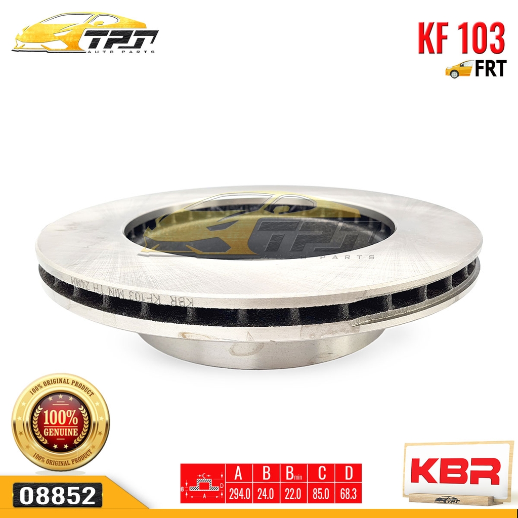 KF103 Đĩa Thắng TrướcMercedes MB100 - MB140 [294.0 mm] KBR - Taiwan