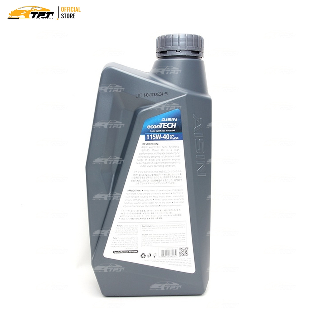 15W-40 CF4/SG Nhớt Động Cơ Semi Synthetic ECS Formula ECSF1541PN [1 Lít] AISIN - Japan