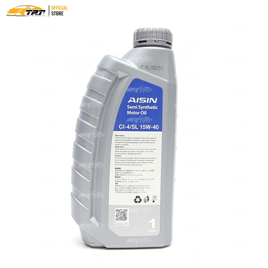 15W-40 CI4/SL Nhớt Động Cơ Semi Synthetic ECSI1541P [1 Lít] AISIN - Japan