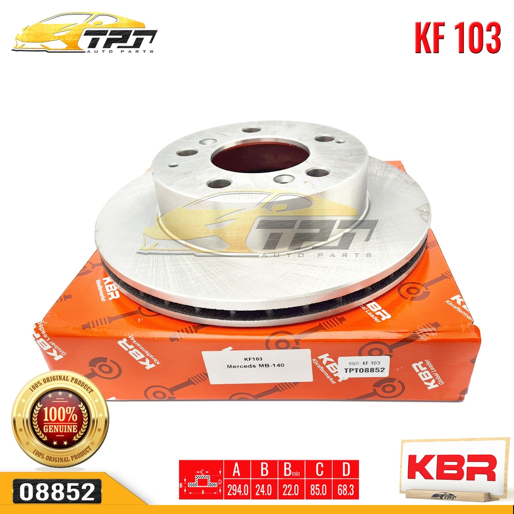 KF103 Đĩa Thắng TrướcMercedes MB100 - MB140 [294.0 mm] KBR - Taiwan