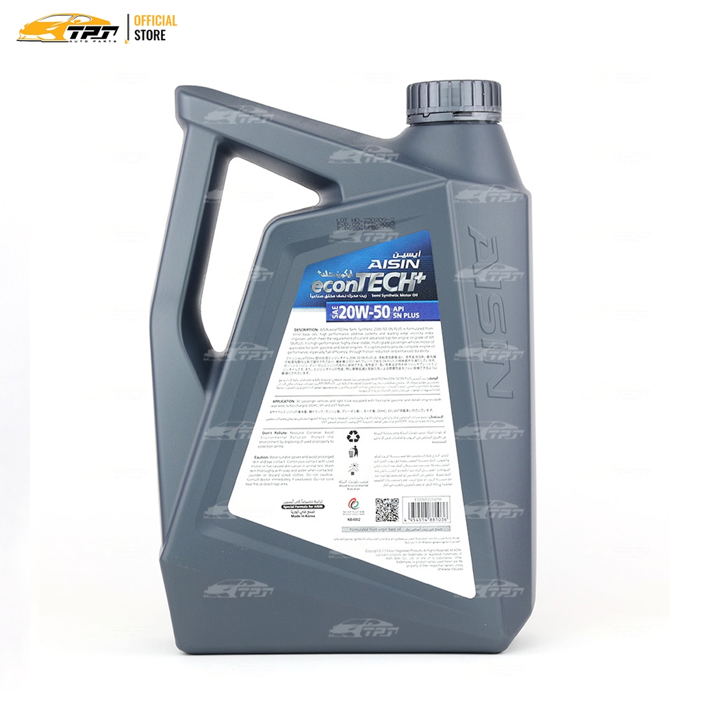 20W-50 SN/CF Nhớt Động Cơ Semi Synthetic ESSNP2054PN [4 Lít] AISIN - Japan