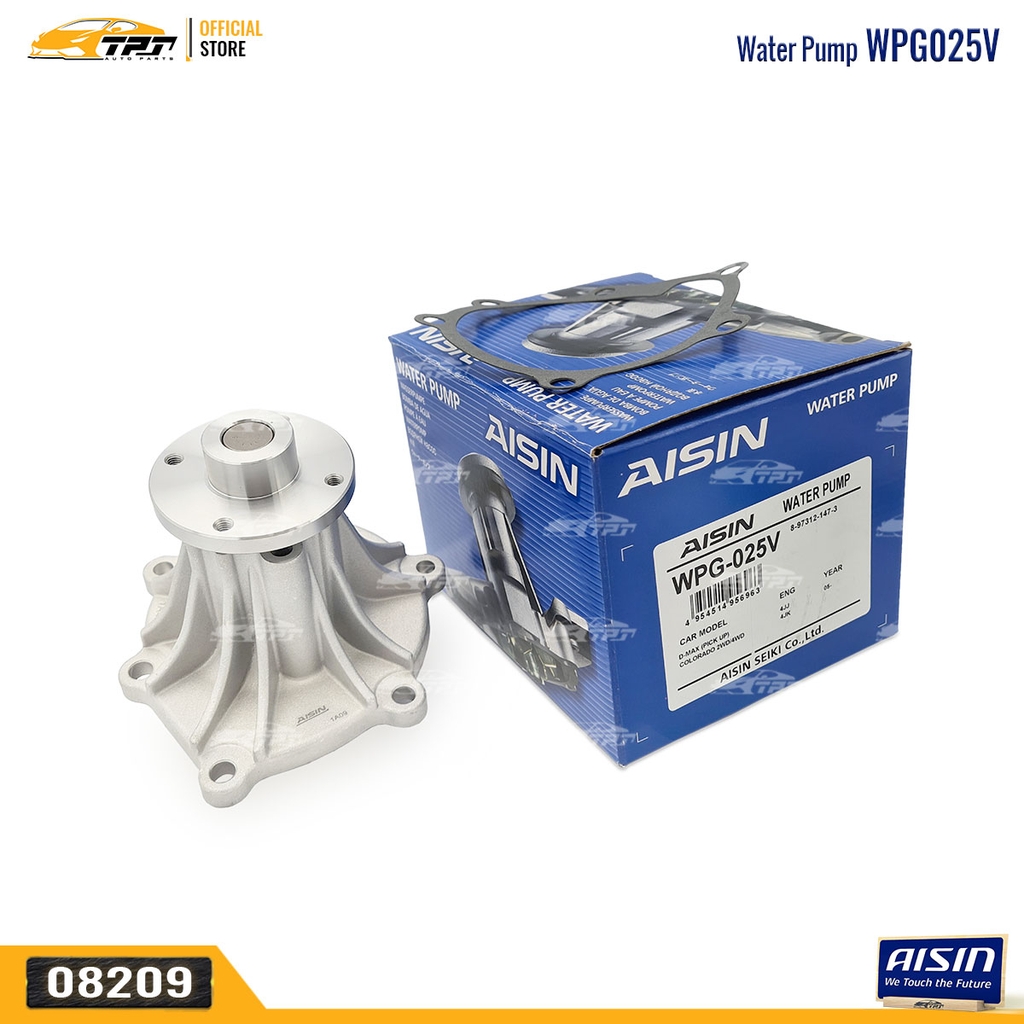 WPG025V Bơm Nước Isuzu D-MAX 3.0 Máy Dầu 07- MU-X 2.5-3.0 13- AISIN - Japan