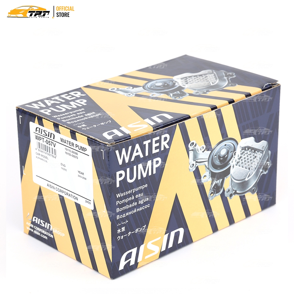 WPT057V Bơm Nước Toyota CAMRY 3.0 VN 98-06 Lexus LS300 - RX300 - RX330 91-06 HIGH LANDER - SIENNA 3.0-3.3 00-10 AISIN - Japan