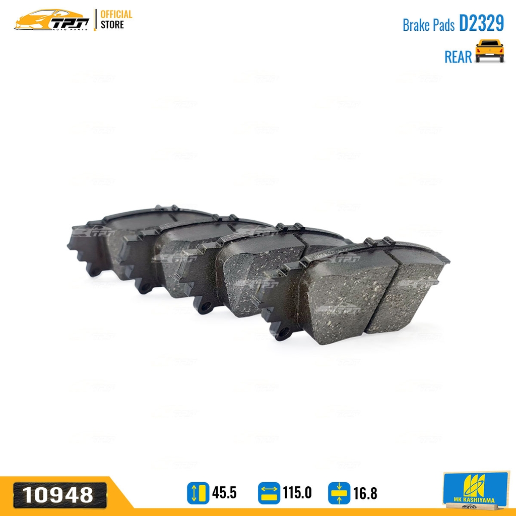 D2329 Bố Thắng - Má Phanh SAU Toyota FORTUNER 17- MK Kashiyama - Japan