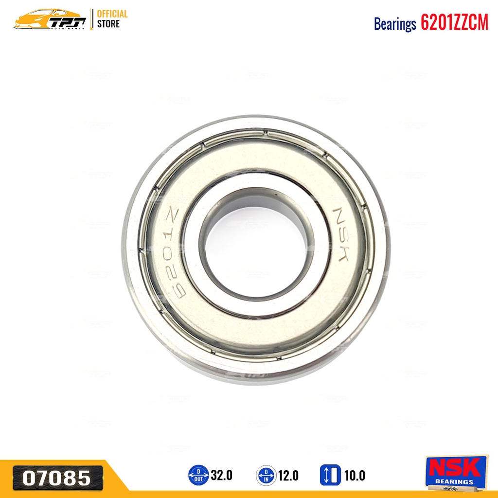 6201Z Bạc Đạn Bánh Đà Toyota FORTUNER - INNOVA (Mặt Sắt) [12 x 32 x 10] NSK - Japan