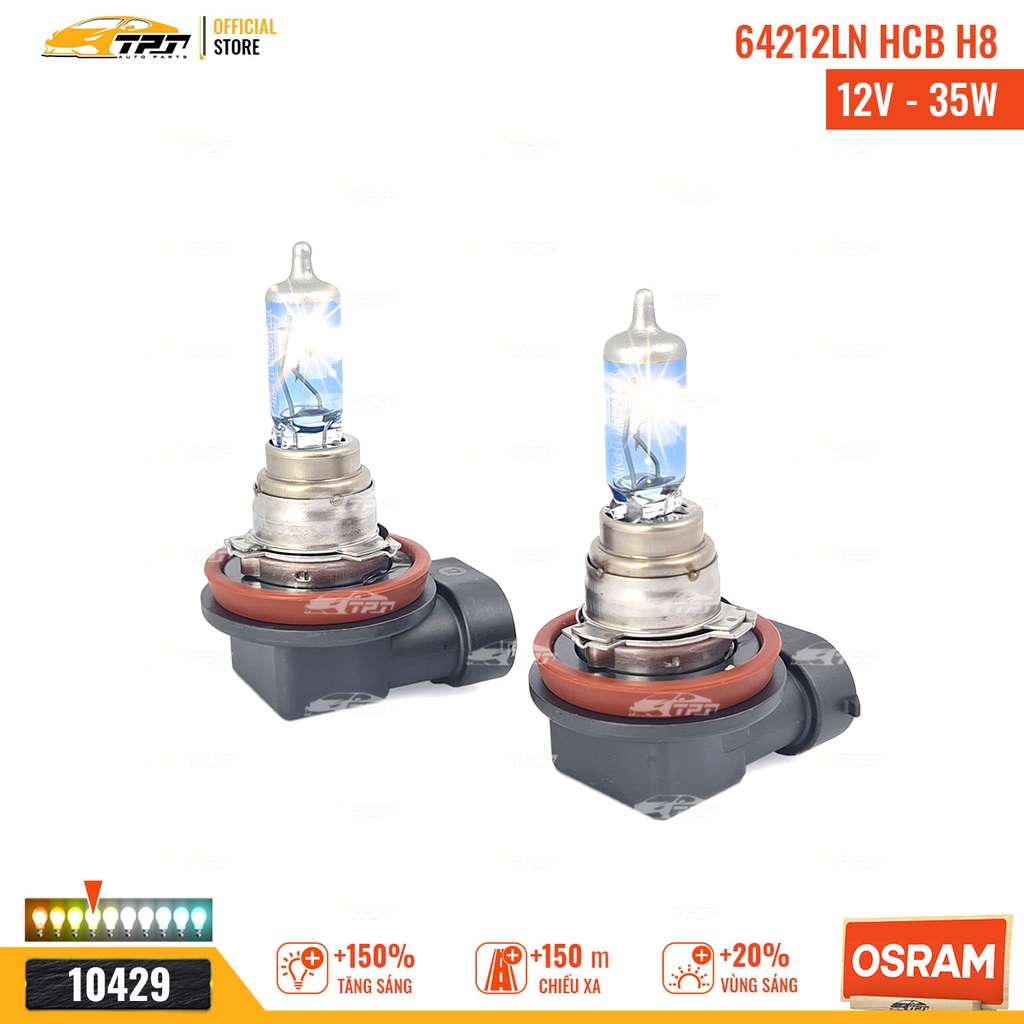 64212NL HCB Bóng Đèn Halogen Tăng Sáng 150% H8 [12V - 35W] Hộp = 2 Cái OSRAM - Germany