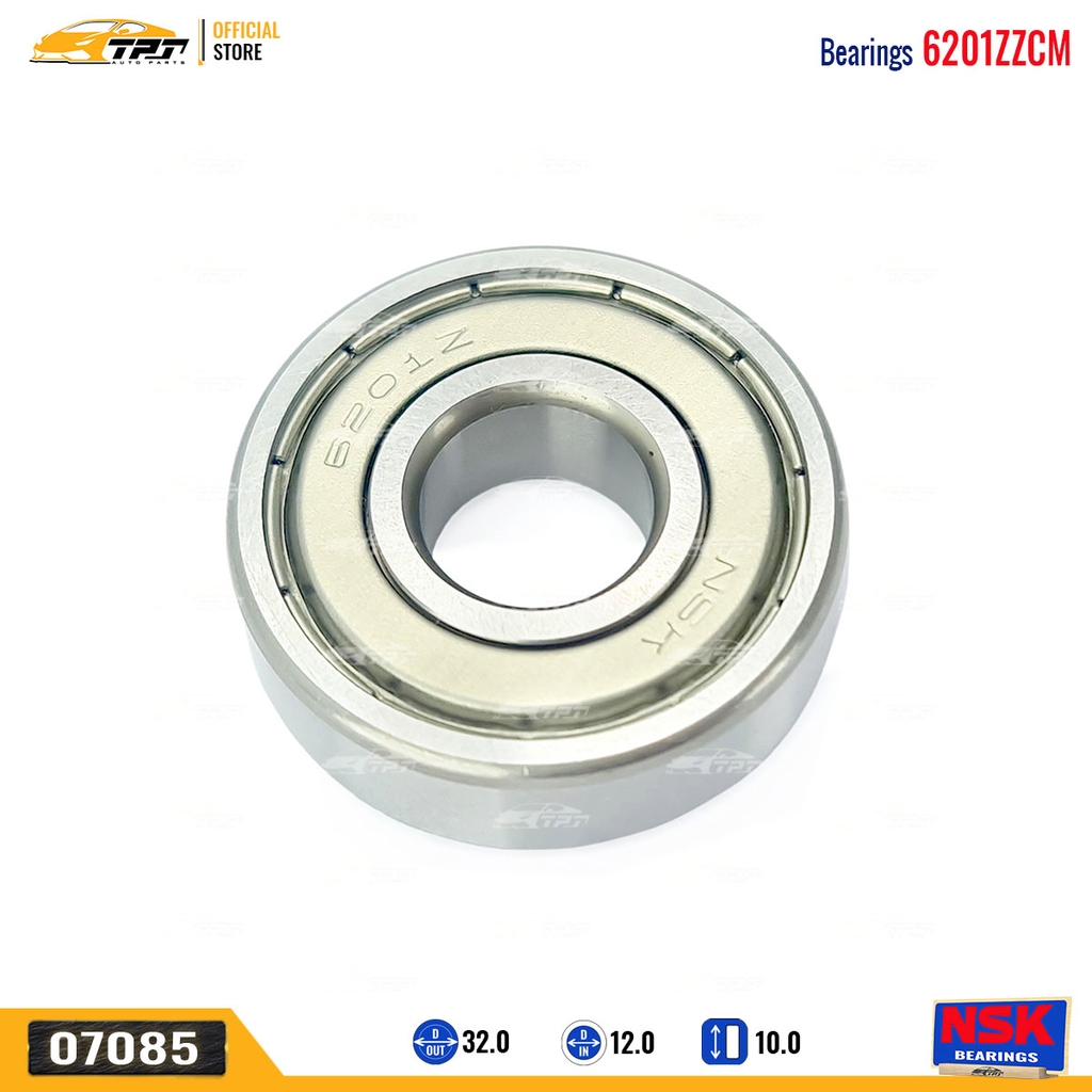 6201Z Bạc Đạn Bánh Đà Toyota FORTUNER - INNOVA (Mặt Sắt) [12 x 32 x 10] NSK - Japan