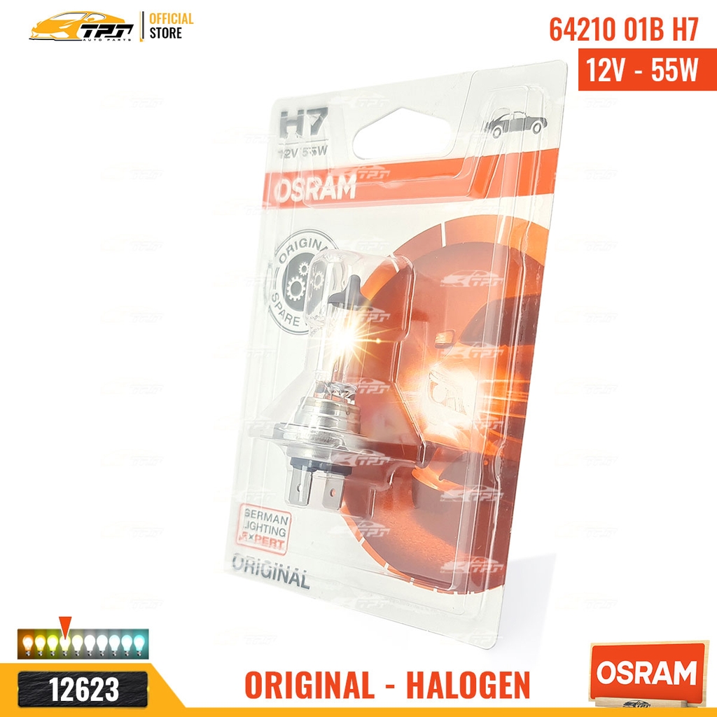 64210 01B Bóng Đèn Halogen Tiêu Chuẩn H7 [12V - 55W] Vĩ = 1c OSRAM - Germany