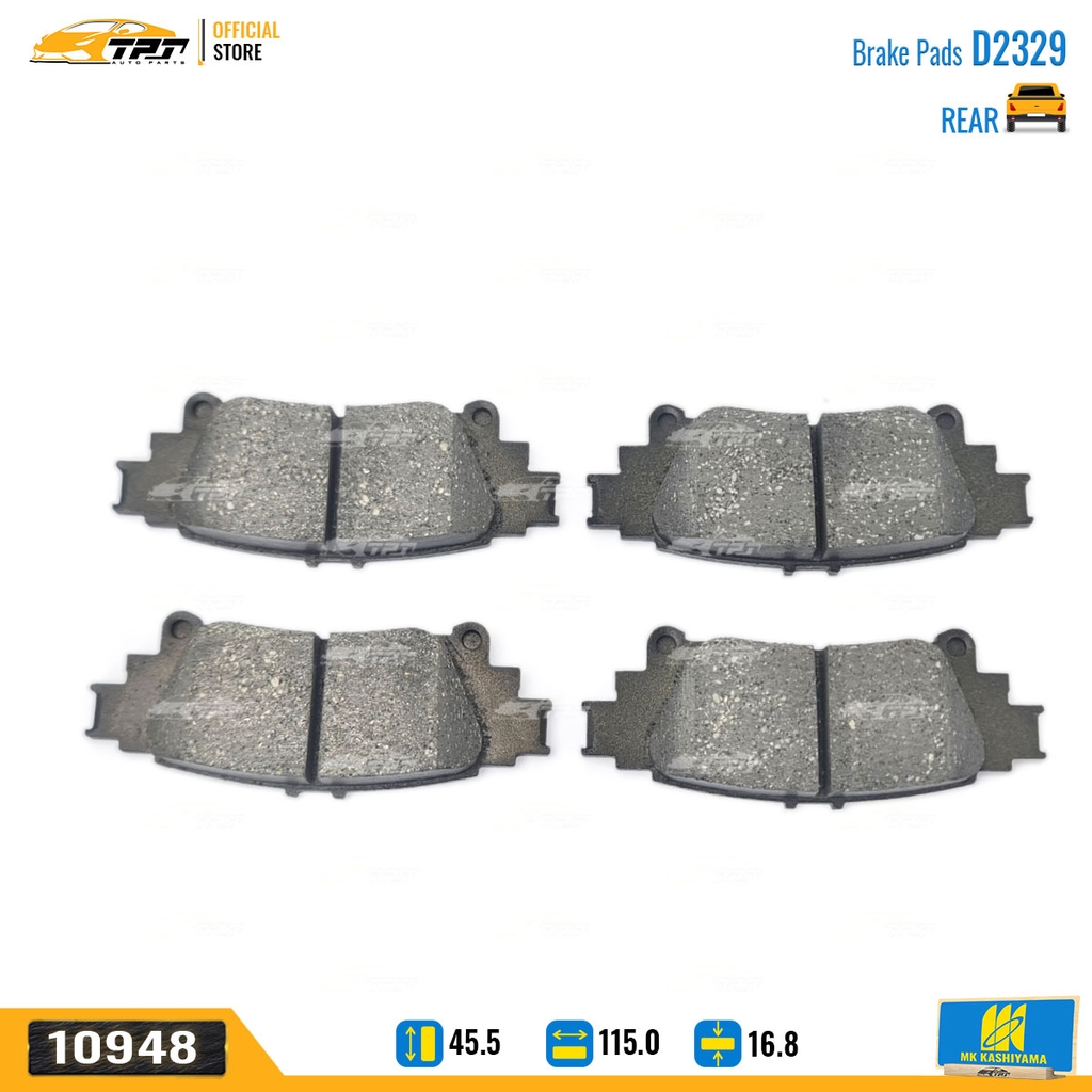 D2329 Bố Thắng - Má Phanh SAU Toyota FORTUNER 17- MK Kashiyama - Japan