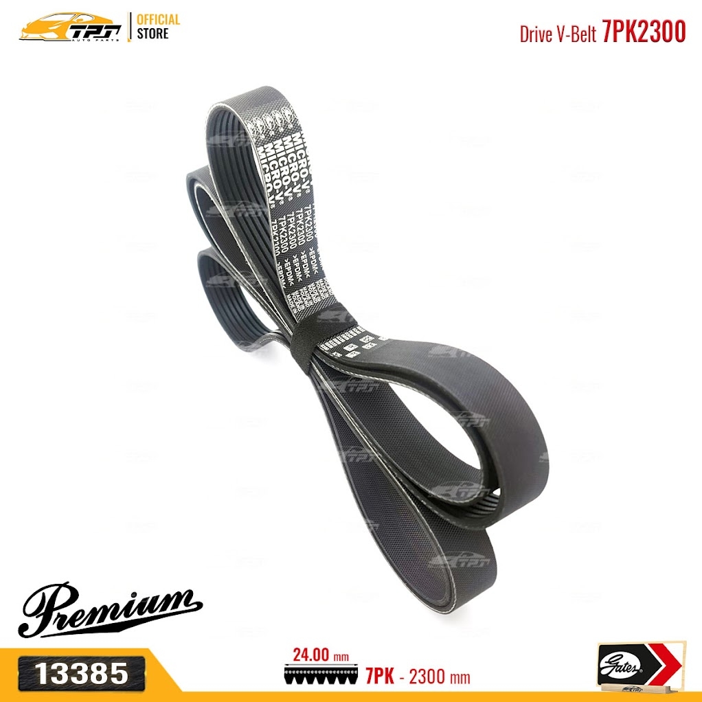 7PK2300 Premium Dây Curoa Tổng Toyota INNOVA - HILUX 2.7 - FORTUNER 2.7 (Hàng Cao Cấp) GATES - Usa