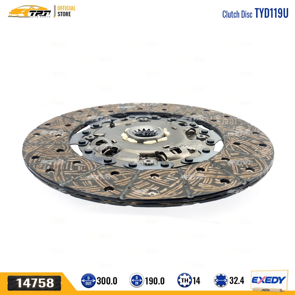 TYD119U Lá Côn Hino 300 - Toyota LAND CRUISER 80 J8 [300-190-14R-32.4] Exedy - Japan