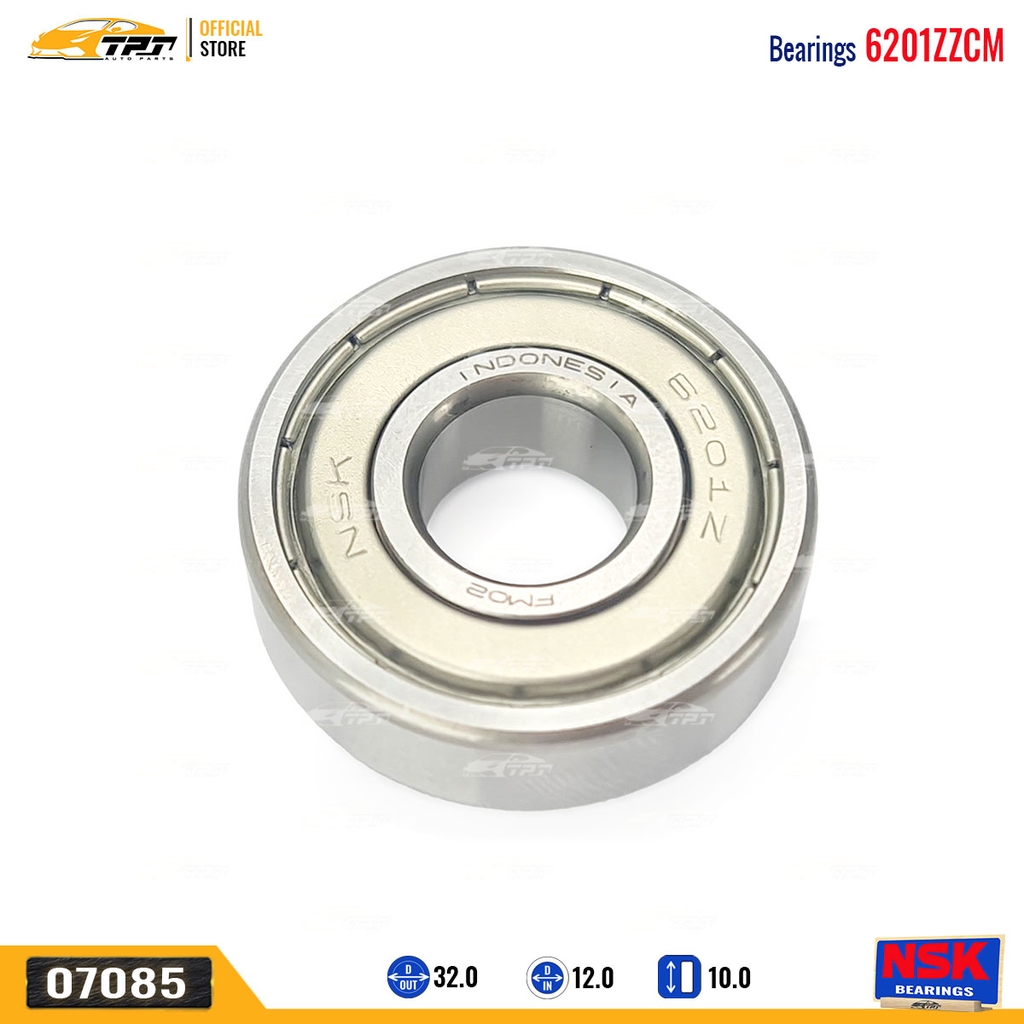 6201Z Bạc Đạn Bánh Đà Toyota FORTUNER - INNOVA (Mặt Sắt) [12 x 32 x 10] NSK - Japan