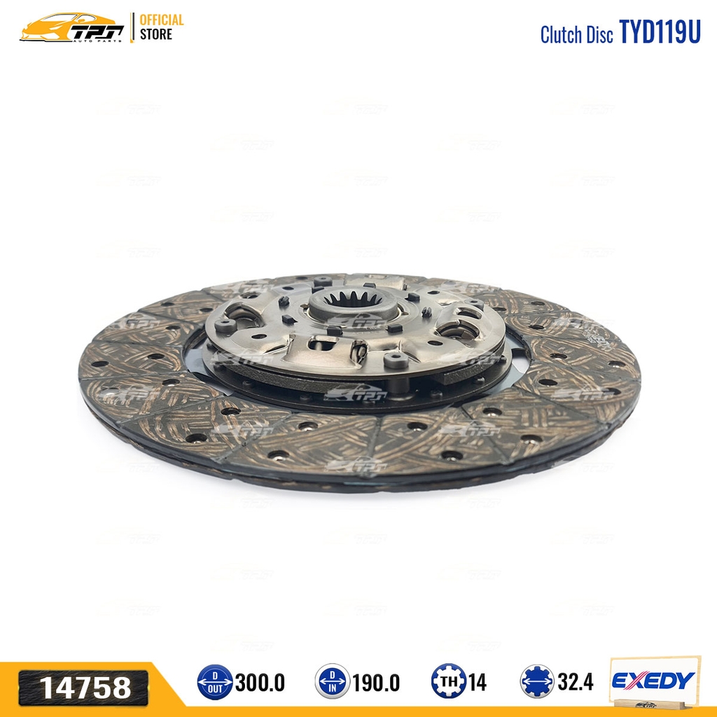 TYD119U Lá Côn Hino 300 - Toyota LAND CRUISER 80 J8 [300-190-14R-32.4] Exedy - Japan