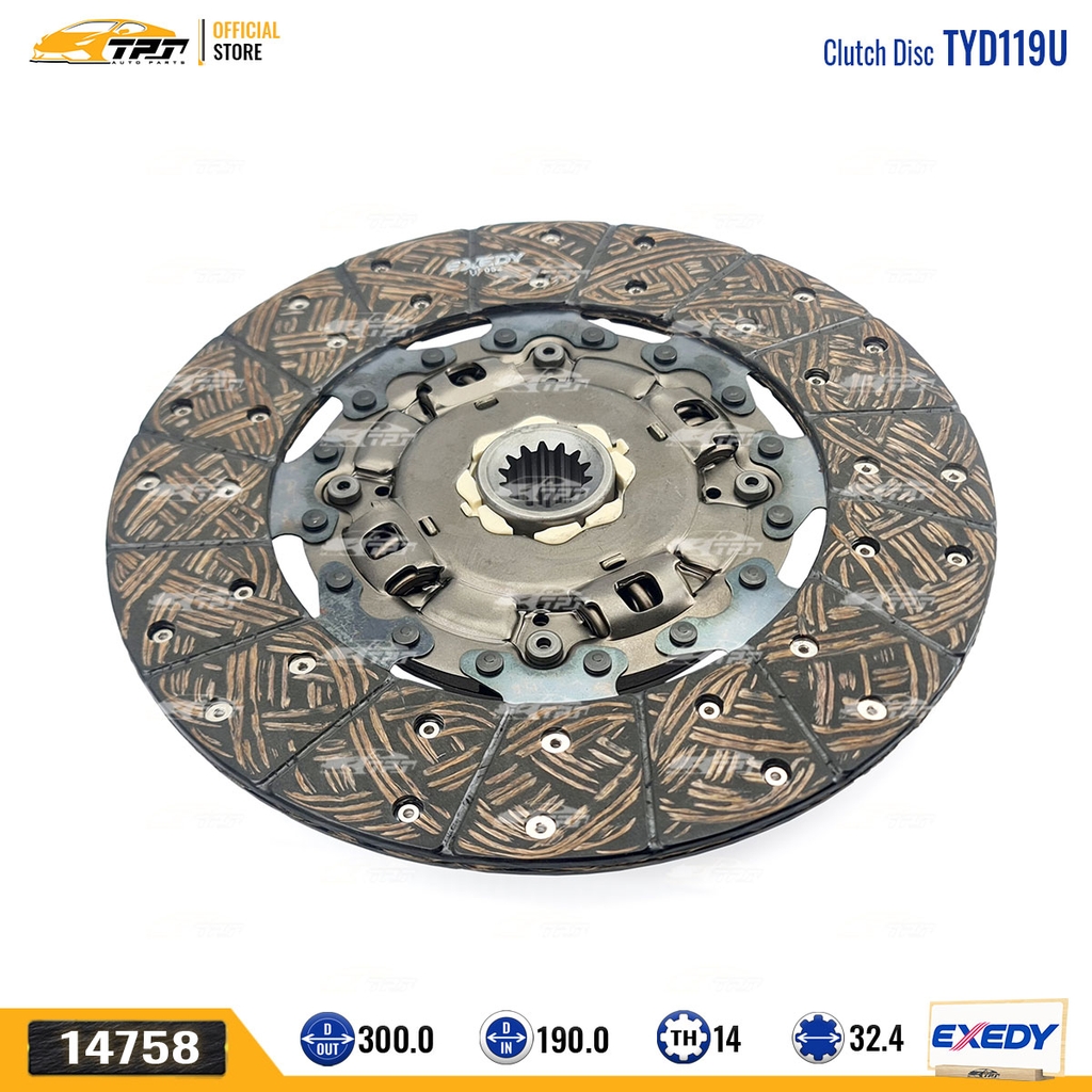 TYD119U Lá Côn Hino 300 - Toyota LAND CRUISER 80 J8 [300-190-14R-32.4] Exedy - Japan